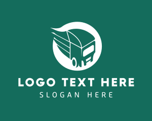 Courier - Delivery Truck Wings logo design