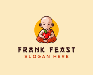 Monk Fruit Grocery logo design