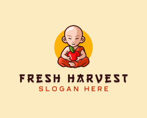 Produce - Monk Fruit Grocery logo design