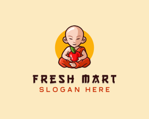 Supermarket - Monk Fruit Grocery logo design