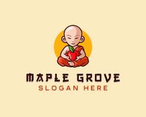 Monk Fruit Grocery logo design