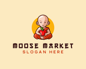 Monk Fruit Grocery logo design