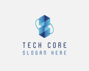 Tech Artificial Intelligence Cube logo design