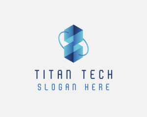 Tech Artificial Intelligence Cube logo design