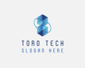 Tech Artificial Intelligence Cube logo design