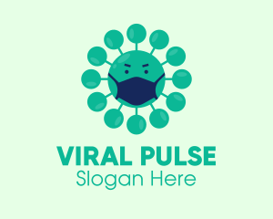 Virus - Angry Virus Mask logo design