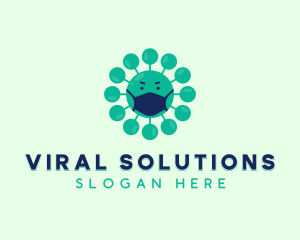 Virus - Angry Virus Mask logo design