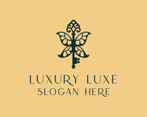 Elegant Key Wings  logo design