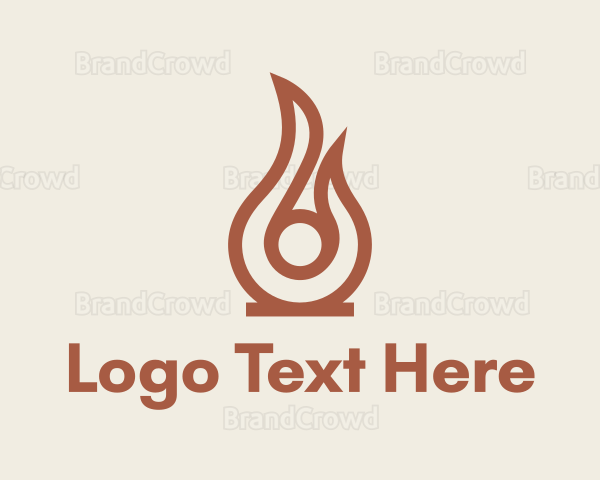 Boho Flame Candle Logo