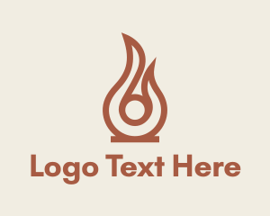 Spiritual - Boho Flame Candle logo design
