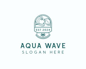 Coast Waves Surfing logo design