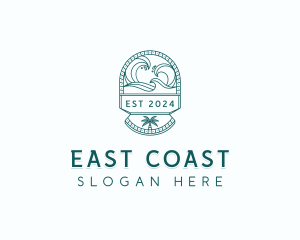 Coast Waves Surfing logo design