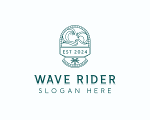 Coast Waves Surfing logo design