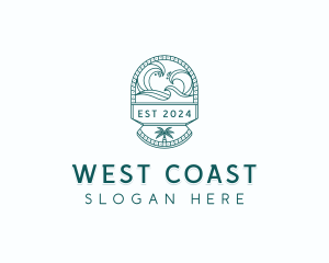 Coast Waves Surfing logo design