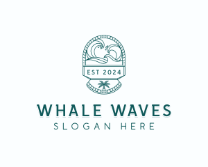 Coast Waves Surfing logo design