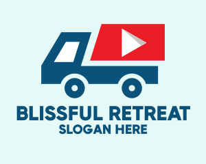 Play Button - Delivery Truck Player logo design