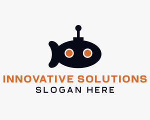 Black - Tech Submarine Robot logo design