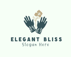 Flower Gardening Gloves Logo