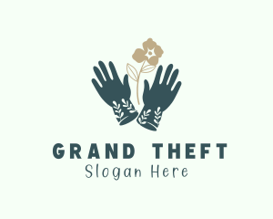 Flower Gardening Gloves Logo
