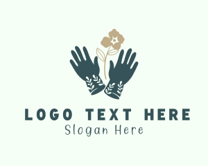 Flower Gardening Gloves Logo