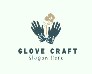 Gloves - Flower Gardening Gloves logo design