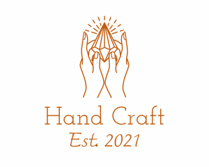 Hand - Crystal Gemstone Hand logo design