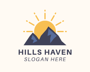 Sunrise Mountain Nature Hiking logo design