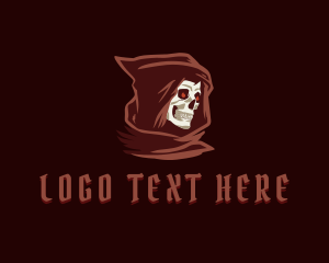 Hood - Skull Reaper Mascot logo design