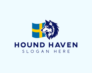 Sweden Wolf Hunting logo design