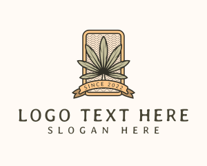 Vintage - Marijuana Weed Leaf logo design