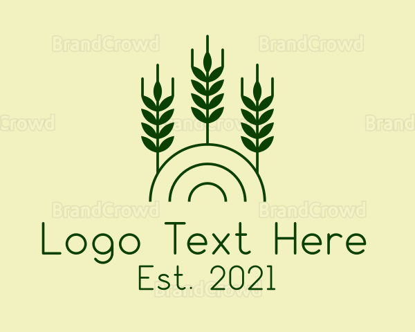 Wheat Plant Agriculture Logo