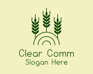 Wheat Plant Agriculture Logo