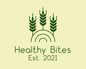 Wheat Plant Agriculture logo design