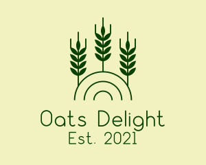 Wheat Plant Agriculture logo design