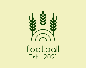 Organic - Wheat Plant Agriculture logo design