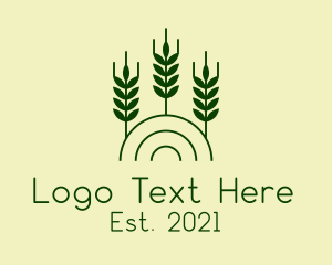 Wheat Farm - Wheat Plant Agriculture logo design