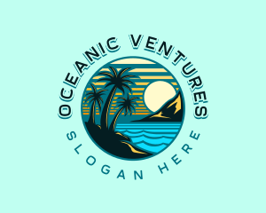 Island Beach Travel logo design