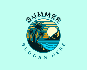 Island Beach Travel logo design