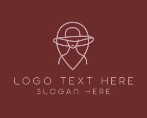 Floppy Hat - Fashion Lady Hat logo design