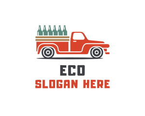 Shipping - Beer Brewery Truck Delivery logo design