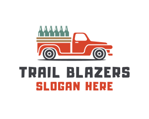 Beer Brewery Truck Delivery logo design