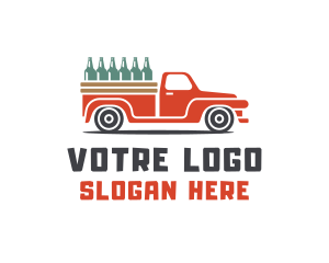 Vehicle - Beer Brewery Truck Delivery logo design
