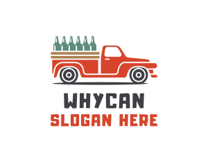 Shipping - Beer Brewery Truck Delivery logo design