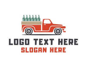 Pickup - Beer Brewery Truck Delivery logo design