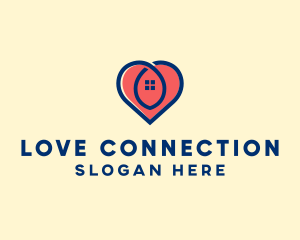 Romance - Heart House Property logo design