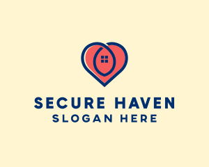 Safe - Heart House Property logo design