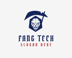 Fang - Smiling Grim Reaper logo design