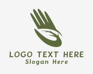 Herb - Gardening Leaf Hands logo design