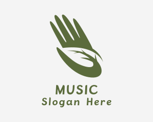Gardening Leaf Hands Logo