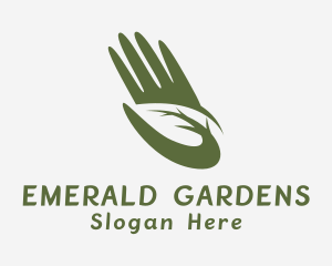 Gardening Leaf Hands logo design